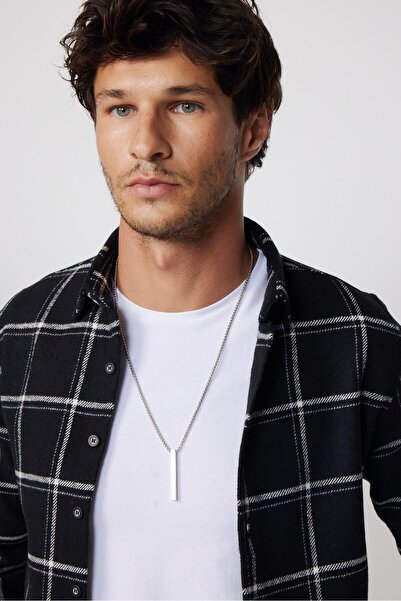 Tudors Zimní dřevorubecká pánská košile - Slim Fit, Dlouhý rukáv, Kapsa, Kost...