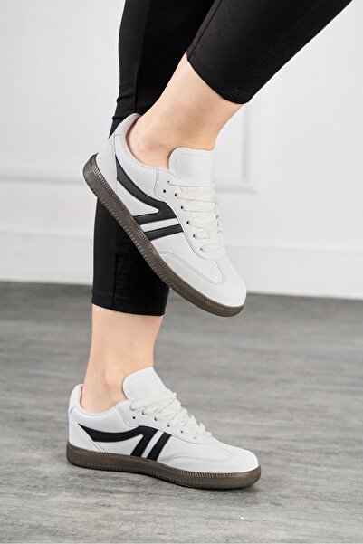 E SPORT حذاء رياضي نسائي أبيض اللون، حذاء كاجوال بنعل طبي