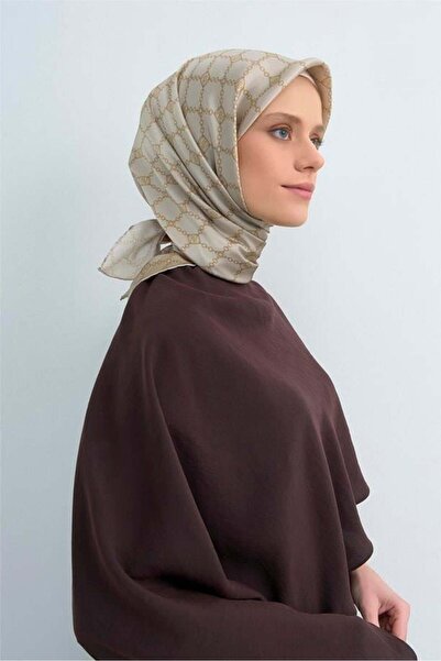 Armine Шарф Sura Saf Іpek 9530 - 86 Vizon Gold Logo Desen