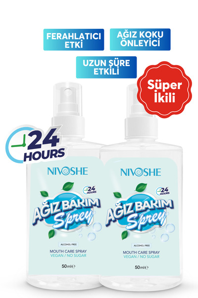 NİVOFARMA 2'li Ekonomik Paket Ağız Kokusu Önleyici Giderici Sprey Ağız Kokusu...