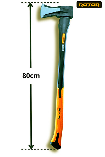 Rotor Fiber Plastik Saplı Balta Odun Yarma Baltası 2kg (80 CM TOPLAM UZUNLUK)