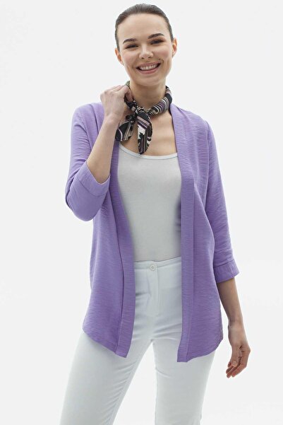 Genel Markalar Yakası Katlamalı Truvakar Kol Ceket / LİLA