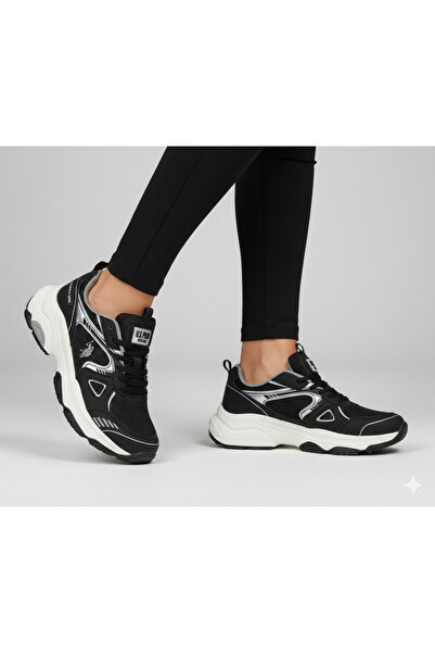 U.S. Polo Assn. Orijinal Siyah Kadın Sneaker Spor Ayakkabı