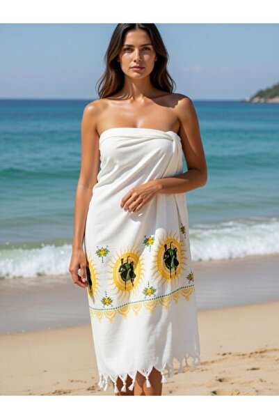 Mulberry Πετσέτα μπάνιου Peshtemal με στάμπα μπαμπού