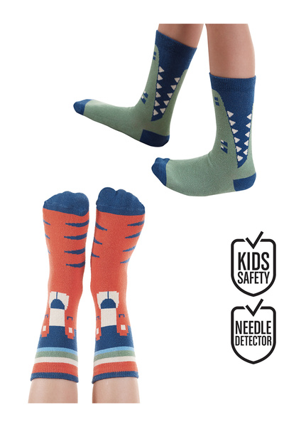 Denokids 2dílná sada ponožek Animals pro chlapce