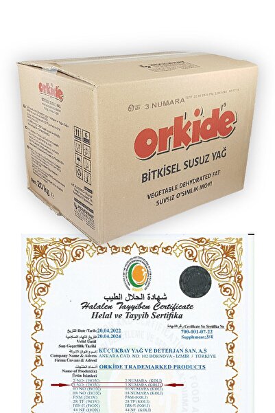 Orkide Susuz Yağ Gimdes Helal Sertifikalı (20 KG.) - Kolisiyle