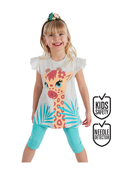 Denokids Set cu colanți de vară pentru fete cu girafe cu volane