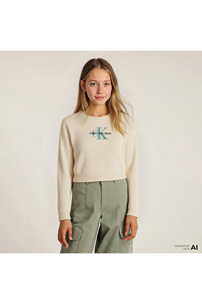 Calvin Klein Monologo Çocuk Bej Triko
