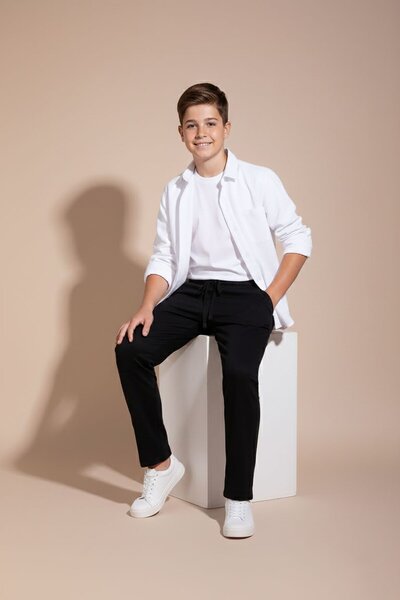 Cansın Mini Комплект от 2 екрю панталона за момче, 20433