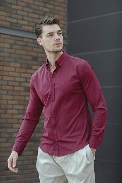 Oksit Cămașă pentru bărbați Abram Oxford Extra Slim Fit