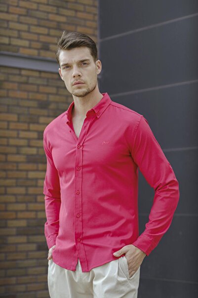 Oksit Cămașă pentru bărbați Abram Oxford Extra Slim Fit