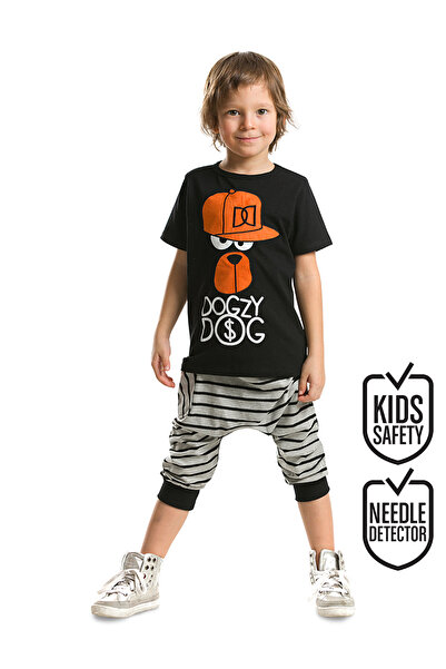 MSHB&G Μαύρο γκρι Boy DD Hiphop φαρδύ κοστούμι MS-18Y2-012