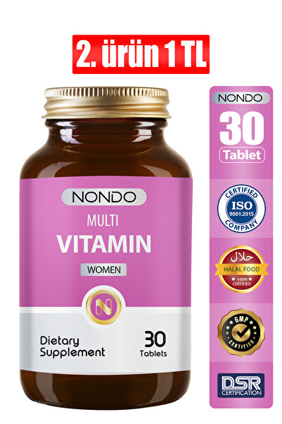 Nondo Multivitamin Women 30 Tablet ( Multiwomen Folik Asit Magnezyum Selenyum...