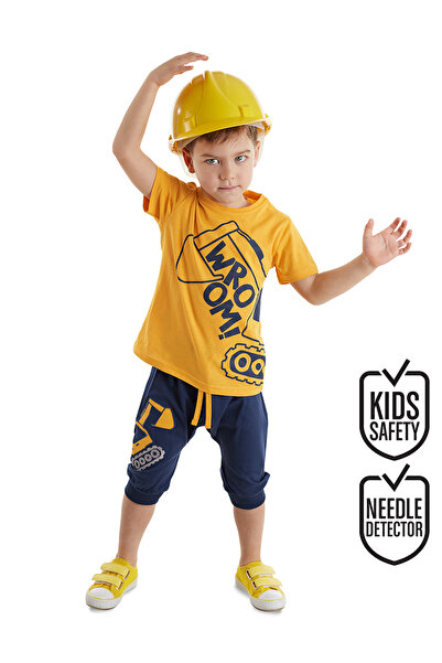 Denokids Set pantaloni scurți capri cu tricou pentru băiat Kepçe