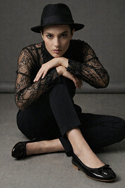 Behtah Kundura Women's Bowknot Ballerina Office Shoes Home Ballerinas