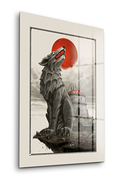 Decovetro Γυάλινος πίνακας Red Wolf