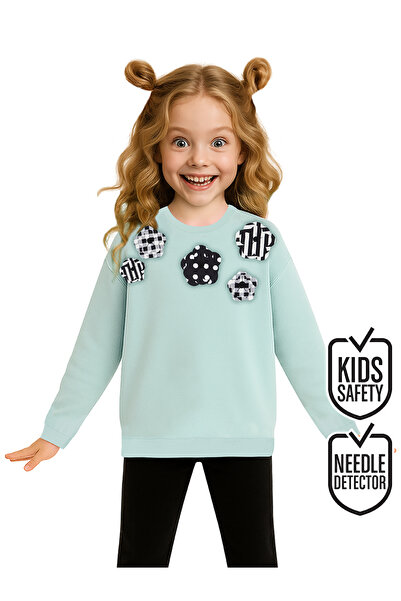 MSHB&G Flower Patterned Mint Sweatshirt for Girl