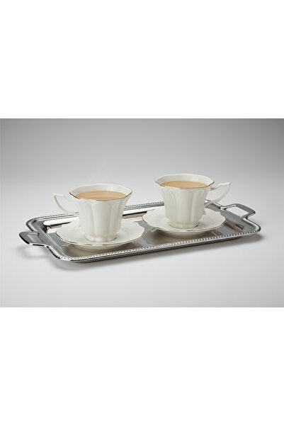 İpek Porselen 6 Kişilik Altın Yaldızlı Bone Carmen Porselen Çay Fincan Takımı...