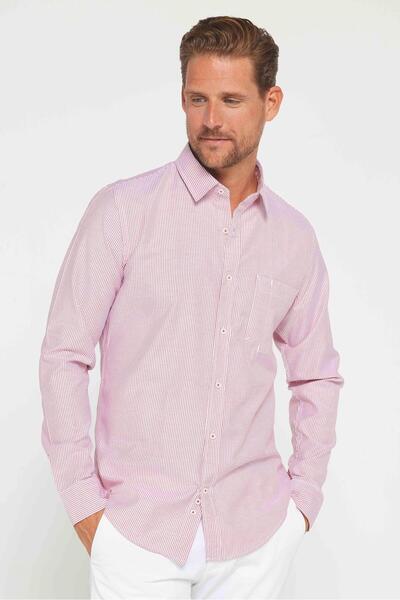 Tudors Ανδρικό βαμβακερό πουκάμισο με λεπτή εφαρμογή - Μακρύ μανίκι, με κουμπ...