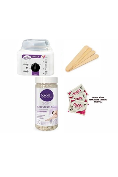 Sesu Depila wax Inci Boncuk Sir Ağda Killi 250ml Depirol 800 Ml Sir Ağda Maki...