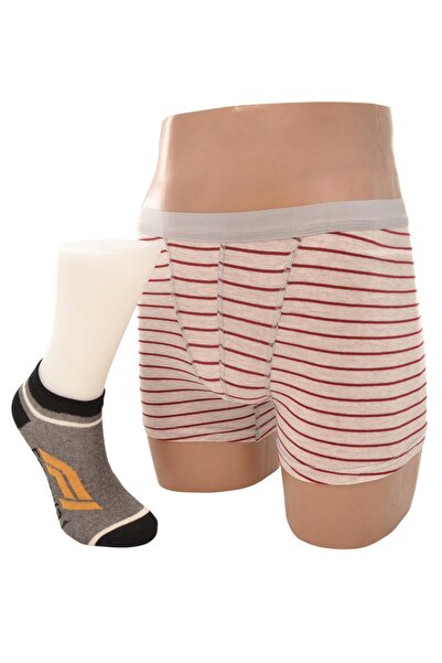 Flora Boy's Combed Boxer Cotton Socks Combination Set