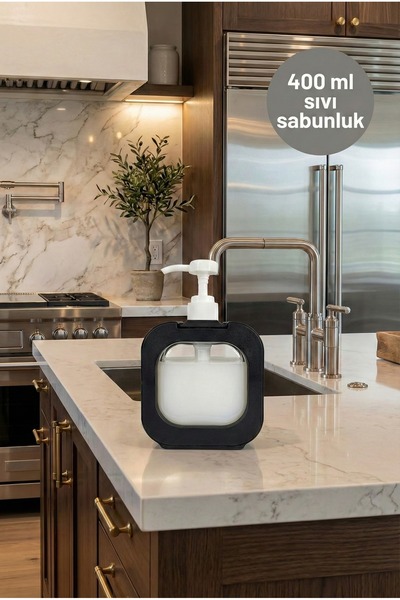 MİMOZA PARK 400 мл Дозатор за течен сапун за плот, правоъгълен, за баня и кух...