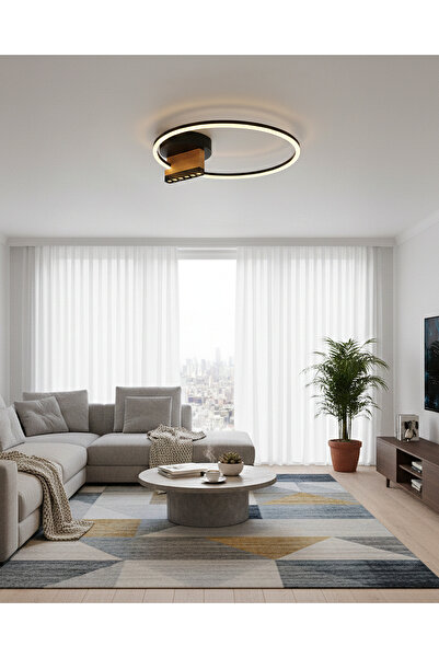 Özcan Aydınlatma 1429-1 Round Plafonyer Siyah