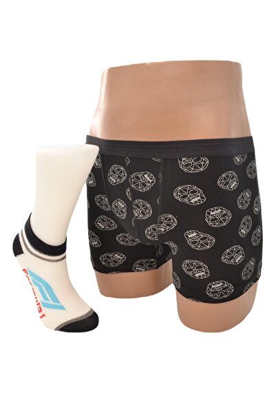 Flora Boy's Combed Boxer Cotton Socks Combination Set