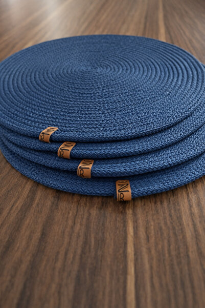 Naspar 4 bucăți încărcător albastru închis de 32 cm / servire americană - pre...