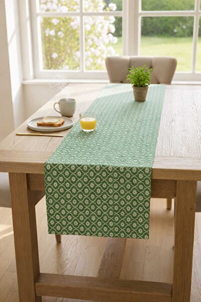 Rona Home Covoraș de masă cu model verde din material tip stofă de calitate p...