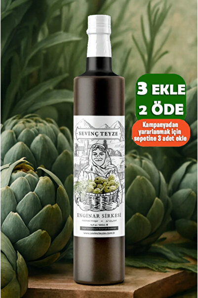 Organik Teyze Sevinç Teyze Doğal Fermantasyon Enginar Sirkesi, Artichoke Vine...