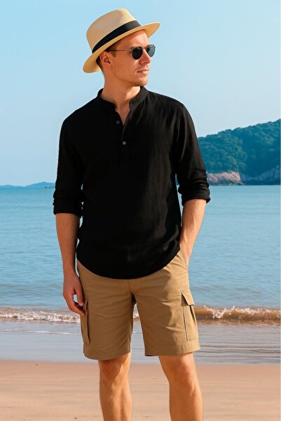 Kanonik Education Мъжка дълга ръкавна риза с копчета и яка