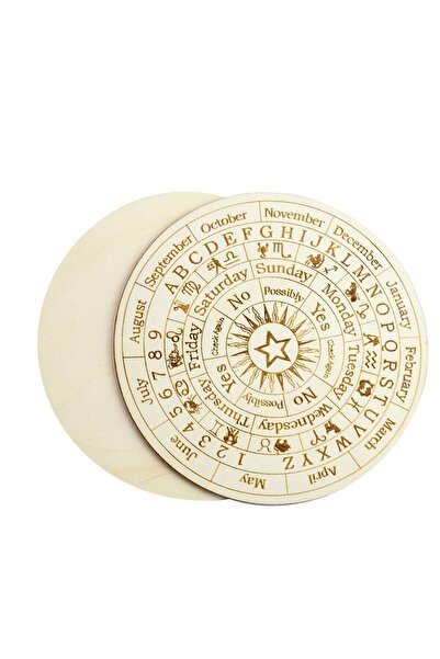 Market66 Ahşap Kehanet Tahtası Spritüal Harf Tahmin Levhası Astrology Zodyak ...