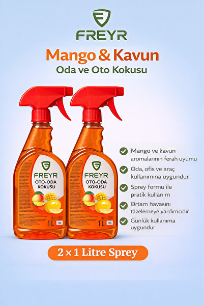 FREYR Mango Kavun Oda Oto Kokusu Parfümü ve Araba Araç Kokusu Parfümü 2 Adet ...