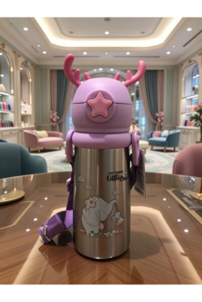 Elista Çocuk Matara Suluk Geyik Figürlü Paslanmaz Çelik 500ml