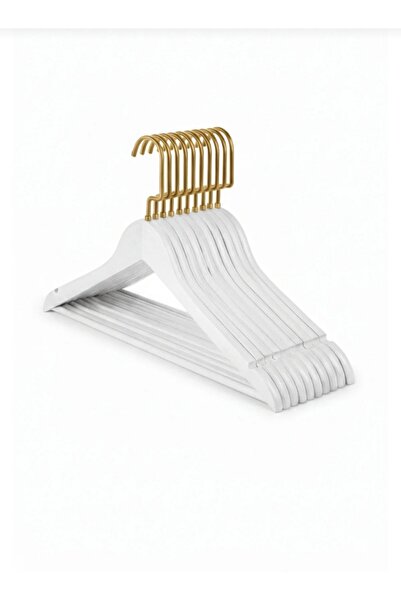 ÖZKAHRA TEKSTİL Ahşap Elbise Askısı 12li Set