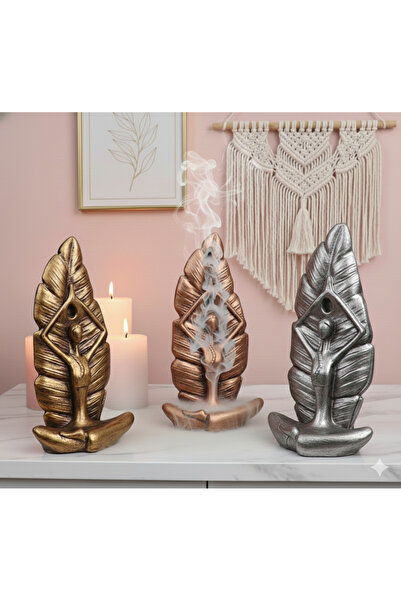 Show Art Hediyelik Yogacı Kadın Geri Akış Tütsülük 3 Adet Kadın Tütsülük Seti