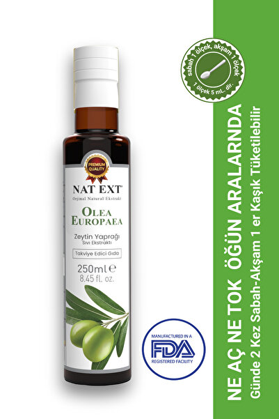 natext Olea Europaea Zeytin Yaprağı Bitkisel Sıvı Ekstraktı 250ml - Takviye E...