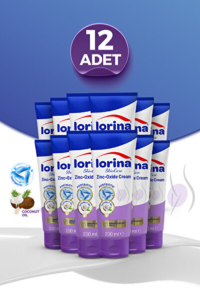 LORİNA Skin Care Çinko Oksitli bariyer kremi 200 ML 12 Adet