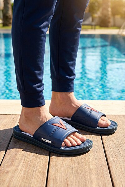 GEZER Papuci pentru bărbați cu talpă anti-alunecare cu masaj