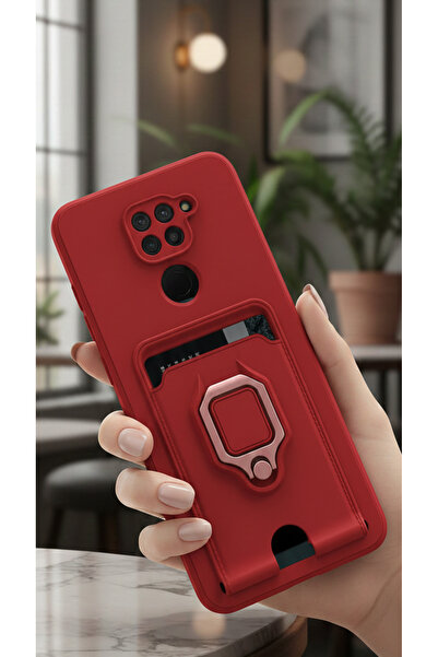 AQUA AKSESUAR Xiaomi Redmi Note 9 Uyumlu Kılıf Lüx Tasarım Yüzüklü +İpli Lens...