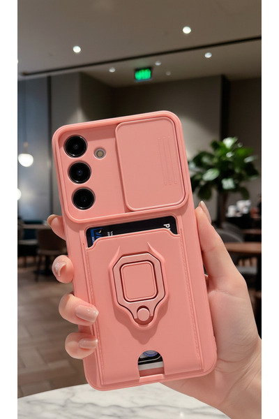 Hatreds Samsung Galaxy A36 Kılıf Lüx Tasarım Yüzüklü +İpli Lens Korumalı 3in1...