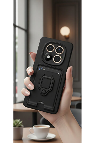 Hatreds Xiaomi Redmi Note 14 Pro Plus Kılıf Kamera Sürgülü Kartvizitli Kartlı...