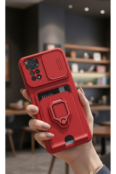 AQUA AKSESUAR Xiaomi Redmi Note 12 Pro 4G Uyumlu Kılıf Lüx Tasarım Yüzüklü +İ...