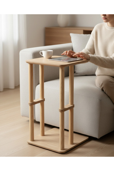 ÇMD ÇAKIR MOBİLYA DEKORASYON C Sehpa Yeni Tekerlekli Mdf'lam Ve Ahşap Ayaklı ...