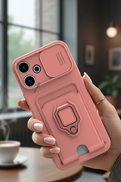 Hatreds Xiaomi Redmi 13 4G Kılıf Ipli Ve Lens Korumalı Renkli Yüzüklü Askılı ...