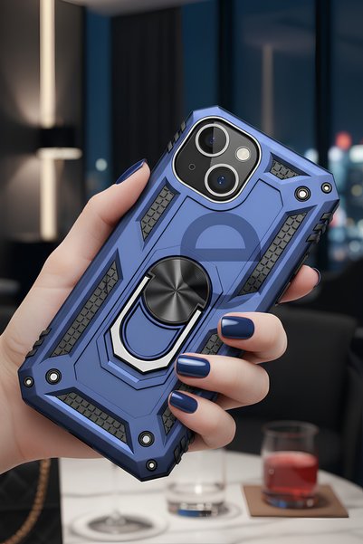 TechTrove غطاء خزان من مادة TPU المغناطيسية لهاتف Apple iPhone 13 مع حامل حلقي