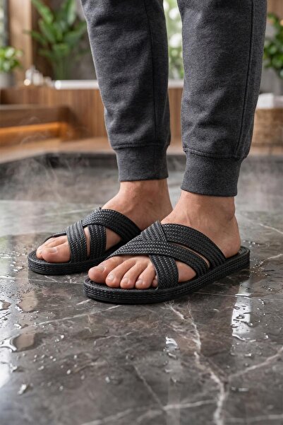 GEZER Men's Summer Home Bathroom Wet Floor Suitable Slippers