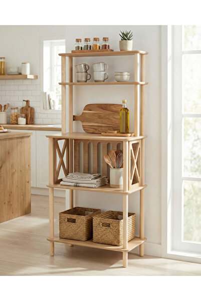 ÇMD ÇAKIR MOBİLYA DEKORASYON Cafona Kahve & Fırın Köşesi 5 Raflı – Mdf'lam Ah...