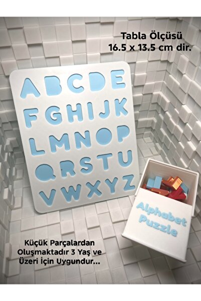 Akgün's 3D Baskı Alfabe Yapbozu - Harfleri Öğrenme ve Eşleştirme Oyunu